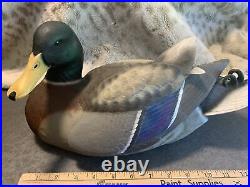Very Nice Ducks Unlimited 99-2000 Very Detailed Drake Mallard Duck Decoy (4lbs)