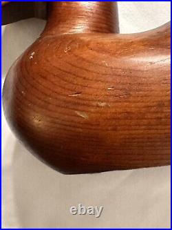 Vintage (1970s) Redhead Wooden Duck Decoy/Sculpture Handcarved by Albert E Myers