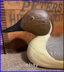 Vintage Antique Pintail Drake Restored Duck Decoy Most Likely Mason Glass Eyes
