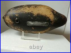 Vintage Black Duck Drake Decoy, Possibly By Madison Mitchell