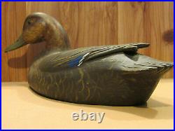 Vintage Black Mallard Old Working Duck Decoy Original Paint by Danny Lee Heuer