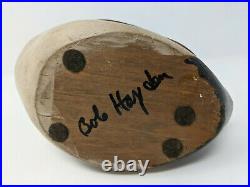 Vintage Bob Hayden Duck Decoy Signed on Bottom Mallard Handpainted Carved