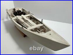 Vintage Bushwhacker Hunting Boat Model Replica, Canvasback Duck Decoys, Guns