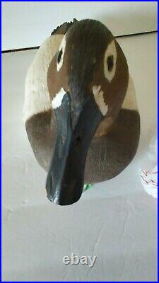 Vintage Canvasback Handcarved 12 inch Duck Decoys Signed Dated. Al Shaw 1988