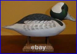 Vintage Carved Wood Hand Painted Bufflehead Duck Decoy D&j Fuller # 3519 1991
