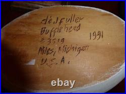 Vintage Carved Wood Hand Painted Bufflehead Duck Decoy D&j Fuller # 3519 1991