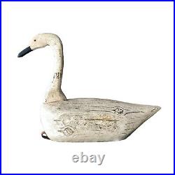 Vintage Carved Wood Swan Decoy