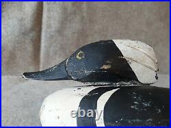 Vintage Carved Wooden Hunting Merganser Duck Decoy by Richard Elzey Cambridge MD