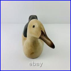 Vintage Chas. A. Moore 1981 Duck Decoy 15 1/2 Hand Carved And Painted Wood Rare