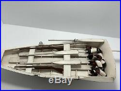 Vintage Chesapeake Upper Bay Bushwhacker hunting boat model, duck decoys