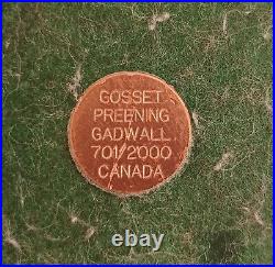 Vintage Chris Gosset Signed Preening Gadwall Duck Decoy Limited Edition 701/2000