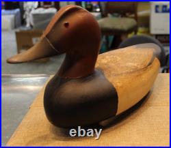 Vintage Don Resing Canvas Back Drake Duck Decoy Momence ILL Great Condition