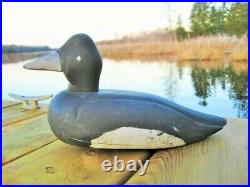 Vintage Duck Decoy Blue Bill Drake Folk Art Primitive