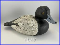 Vintage Duck Decoy Drake Bluebill Signed Roe Terry Duck Man 1982