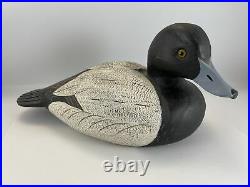 Vintage Duck Decoy Drake Bluebill Signed Roe Terry Duck Man 1982
