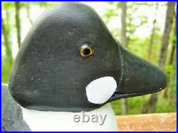 Vintage Duck Decoy Goldeneye Drake Glass Eyes