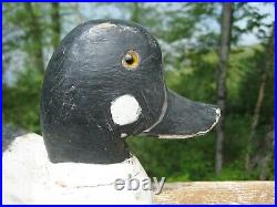 Vintage Duck Decoy Goldeneye Drake Signed Tl Gananoque Ontario Canada