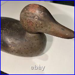 Vintage Duck Decoy MASON Spotted, Glass eyes, Mallard Drake NICE