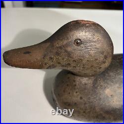 Vintage Duck Decoy MASON Spotted, Glass eyes, Mallard Drake NICE