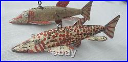 Vintage Fish Decoys Pre 1940 AWESOME PAIR