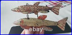 Vintage Fish Decoys Pre 1940 AWESOME PAIR