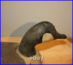 Vintage Folky Goose Decoy New Brunswick Canada Maine Solid Wood Duck