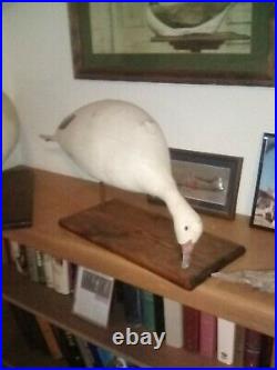 Vintage Goose Decoy Canvas Hand Made. Maker. And circa unknown looking for info