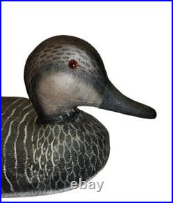 Vintage! HERTER'S INC 1893 Gadwall Wooden Duck Decoy 15 Long, 2lbs, Glass Eyes
