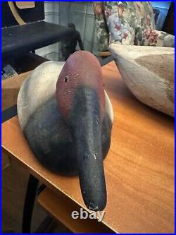 Vintage Herter's 1893 wood duck decoy glass eyes excellent condition 16