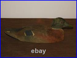 Vintage Hunting Decoy 16 1/2 Long Carved Wood Duck