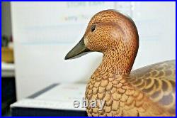Vintage Ken Harris Duck Decoys Hand Painted With Glass Eyes