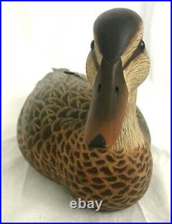 Vintage Ken Harris Signed Tom Ferguson Decorative Mallard Hen Duck Decoy 1983