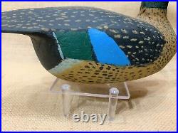 Vintage Louisiana Wood Blue-winged Teal Drake Duck Decoy