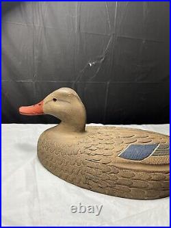 Vintage Mallard Duck Decoy Signed JD