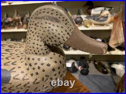 Vintage Mallard Hen Duck Decoy Solid Body In Original Paint