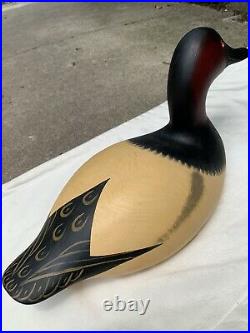 Vintage Mason Decoy Factory Seneca Lake Canvasback Drake Duck Original Paint