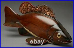 Vintage Michigan Alton Chub Buchman Bass Ice Fish Spearing Decoy