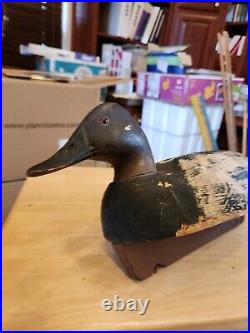 Vintage Nick Purdo Canvasback Duck Decoy. Balsa Wood Body