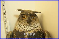 Vintage Owl Decoy Mechanical Wings Italy Vintage Hunting 4ur duck goose collecti