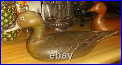 Vintage PINTAIL HEN Duck Decoy West Coast ORIG RARE CA. CARVED WING FEATHERS