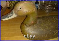Vintage PINTAIL HEN Duck Decoy West Coast ORIG RARE CA. CARVED WING FEATHERS