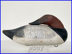 Vintage Paul Gibson Sleeping Canvasback Duck Decoy Havre de Grace, MD Circa 1950