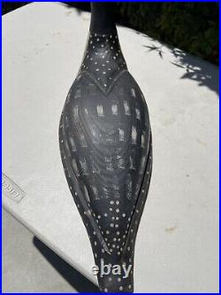 Vintage SRW 1996 Hand Carved Wood Duck Loon Decoy by White