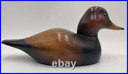 Vintage Signed Michael Wilson Hand Carved Duck Decoy Dated 1986 Wilson's Decoys