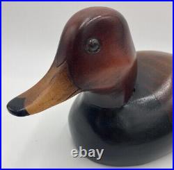 Vintage Signed Michael Wilson Hand Carved Duck Decoy Dated 1986 Wilson's Decoys