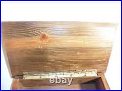 Vintage Signed Tom Taber Wood Duck Decoy Gun Box Case Ducks Unlimited Pachmayr