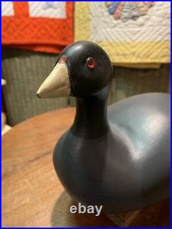 Vintage Stamped HALL Coot California Solid Excellent Original Paint Decoy Duck