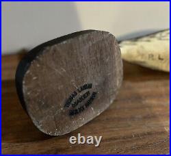 Vintage Thomas Langan Wood Long-Billed Curlew Shorebird Decoy Copper Bill 19 L