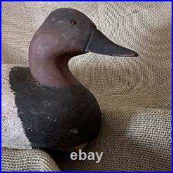 Vintage Wildfowler Canvasback Duck Decoy, Old Saybrook Conn. With Lead Weight
