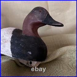 Vintage Wildfowler Canvasback Duck Decoy, Old Saybrook Conn. With Lead Weight